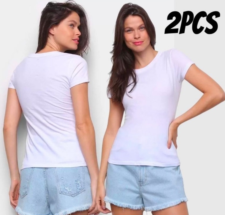 Kit Camiseta Básica Hering Manga Curta – 2 Peças