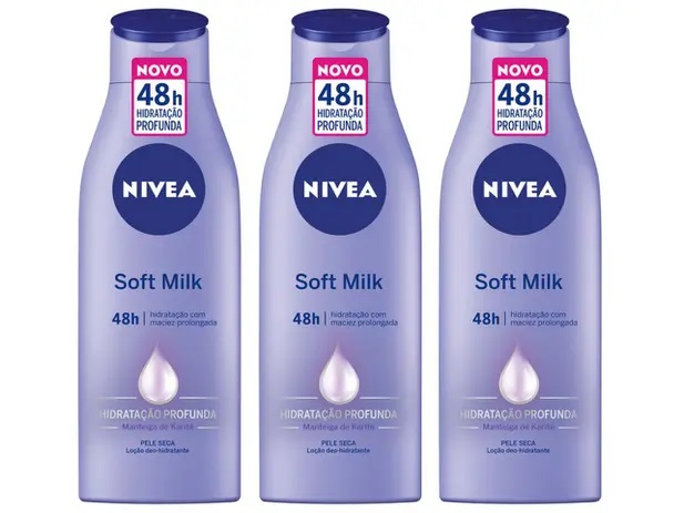 Kit Creme Hidratante Corporal Nivea Soft Milk – 200ml