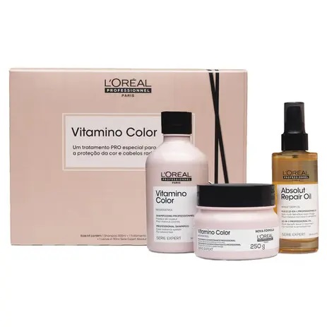 Kit L’Oréal Professionnel Vitamino Color – Shampoo e Máscara e Óleo – Loréal Professionnel