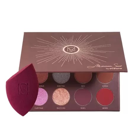 Kit de Maquiagem Mariana Saad By Oceane – Paleta de Sombras 12 Shades Mariana Saad By Océane + Esponja de Maquiagem Flat Blend