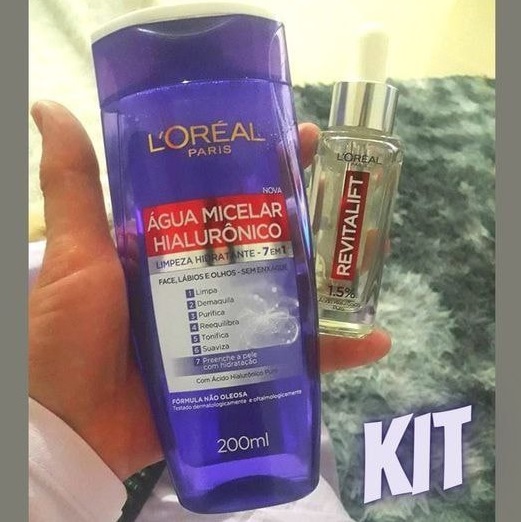 Kit Sérum Preenchedor Anti idade L’Oréal Paris Revitalift, 30ml + Água Micelar Hialurônico, 200ml