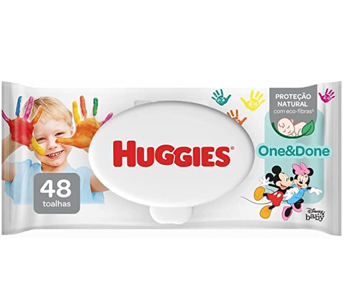 Lenços Umedecidos Huggies One & Done – 48 lenços