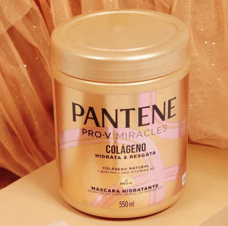 Máscara Hidratante Pantene Colágeno Hidrata e Resgata 550ml, Pantene