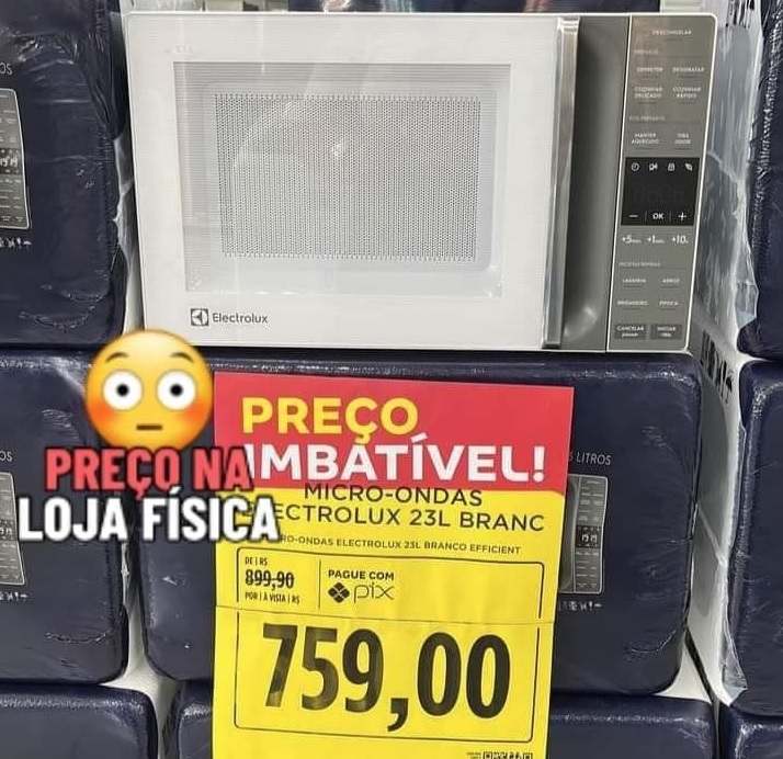 Micro-ondas Electrolux 23L Branco Efficient