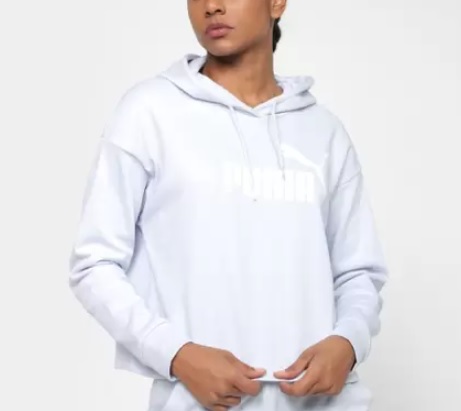 Moletom Puma Cropped C/ Capuz Feminino
