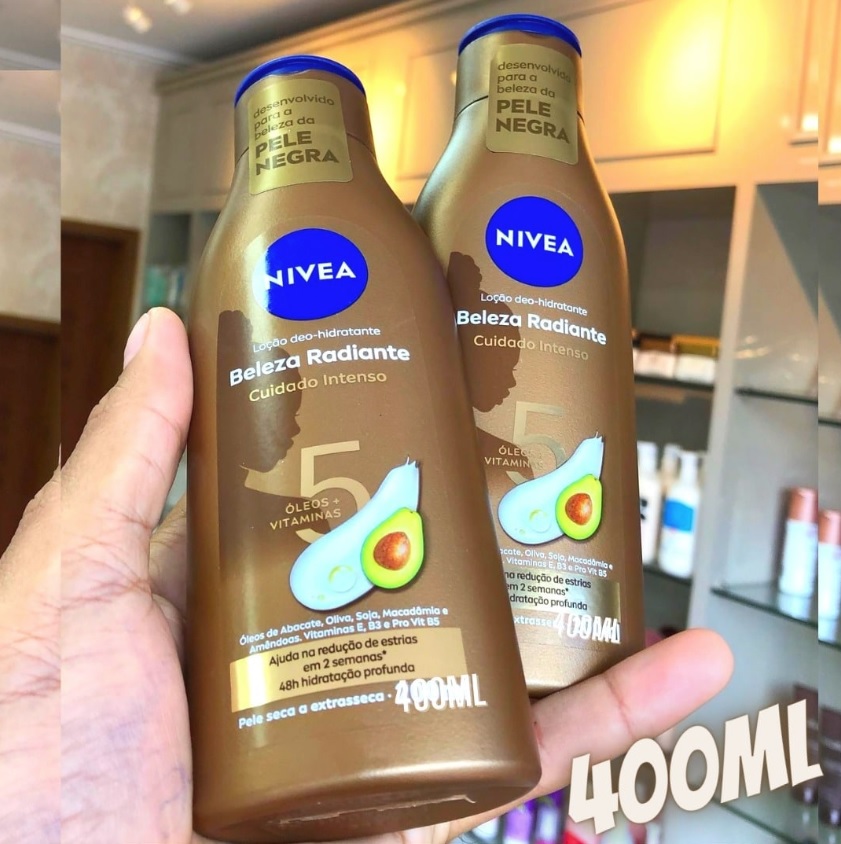 NIVEA Kit Hidratante Desodorante Beleza Radiante Cuidado Intenso 400ml