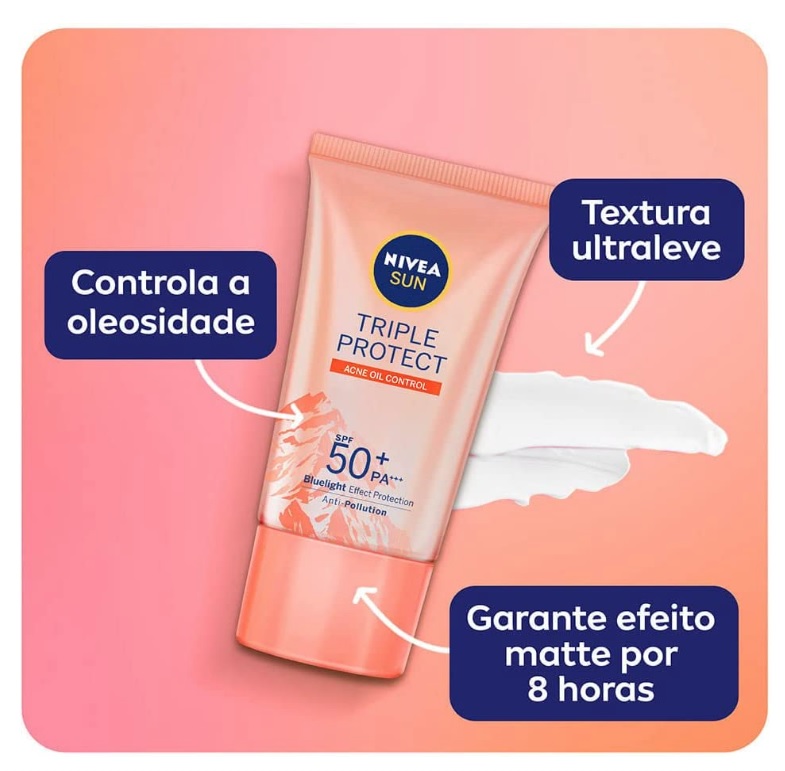 NIVEA SUN Protetor Solar Facial Tripla Proteção Loção