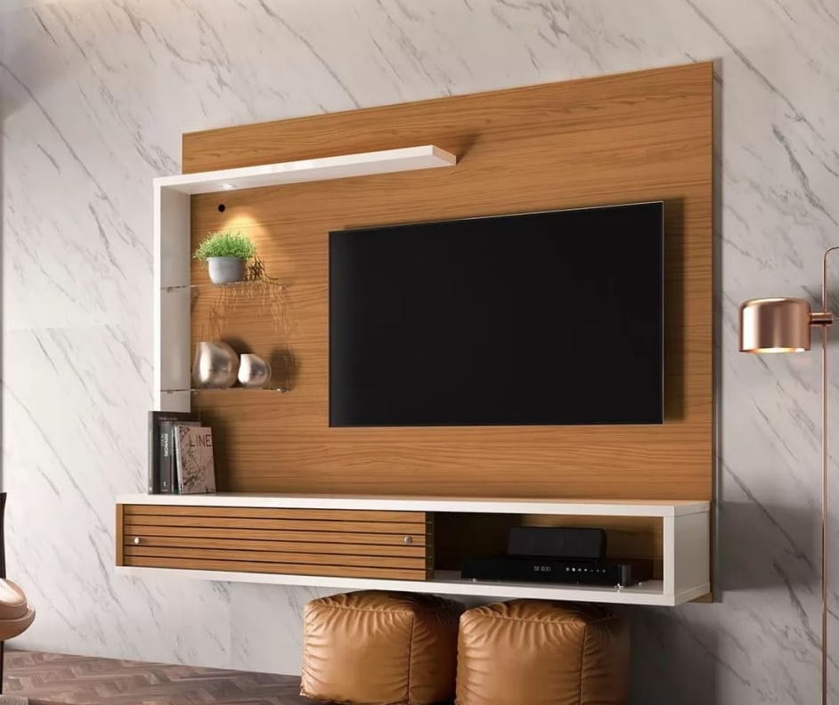 Painel para TV até 50” 3 Prateleiras Madetec – Frizz Select