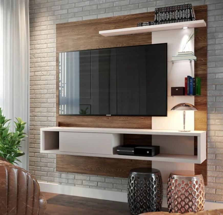 Painel para TV até 55” 3 Prateleiras Colibri – Home Atlântico