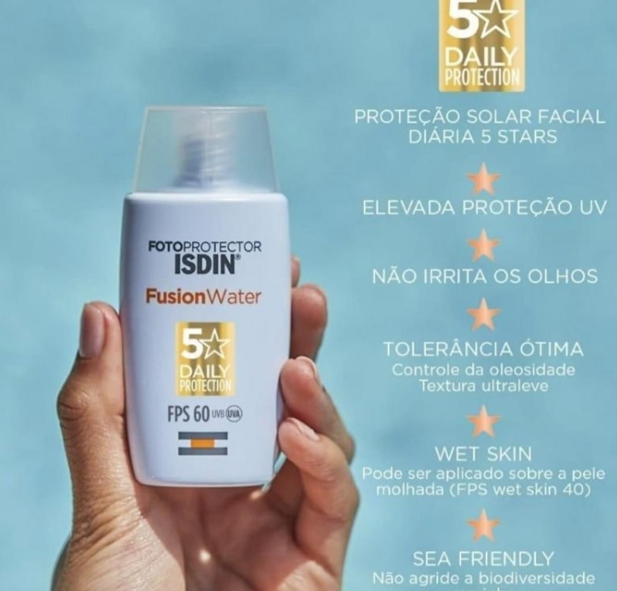 Protetor Solar Facial Isdin Fusion Water Oil Control FPS 60 com 30ml