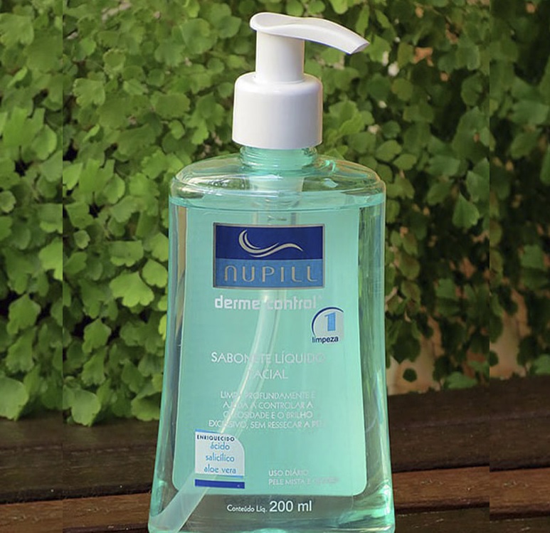 Sabonete Liquido Facial Nupill Derme Control 200Ml, Nupill, Verde