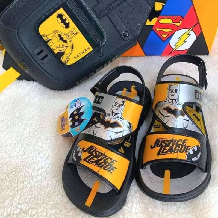 Sandália Infantil Grendene Kids Slingbag Liga Da Justiça Menino