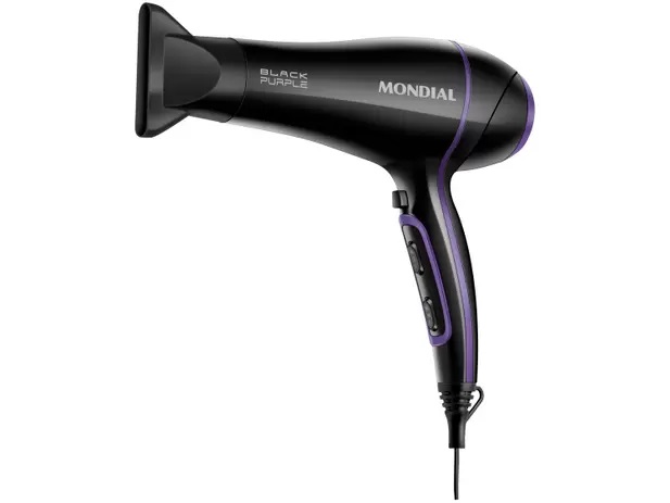 Secador de Cabelo Mondial Black Purple SCN-01 – Tourmaline 2000W 2 Velocidades