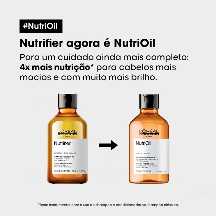 Shampoo NutriOil para nutrição e brilho L’Oréal Professionnel 300ml