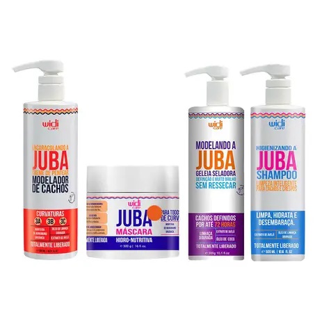 Widi Care Juba Kit – Leave-In + Máscara + Geléia + Shampoo