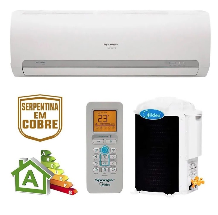 Ar Condicionado Split Hi Wall Springer Midea AirVolution 12000 BTU/h Frio 42TFCA12S5 220 Volts