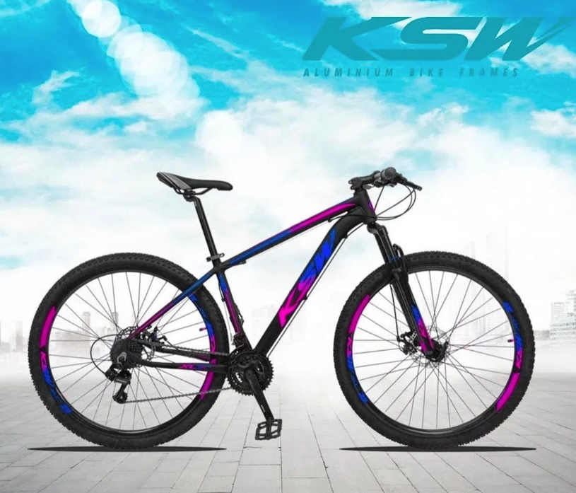 Bicicleta 29 KSW XLT 21 Marchas Freio a Disco Quadro Alumínio MTB