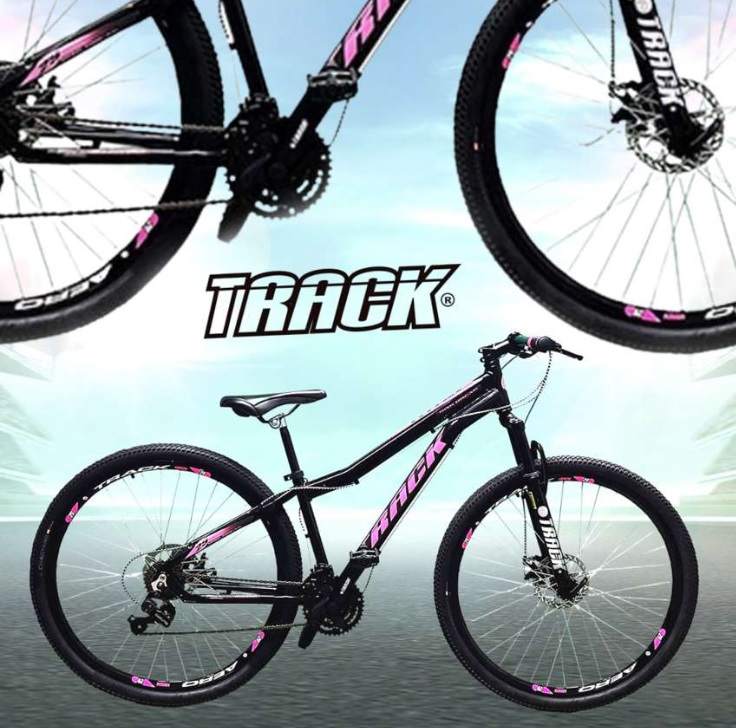 Bicicleta Aro 29 Kira Preta 15″ 21v Alumínio Suspensão Dianteira, Track Bikes