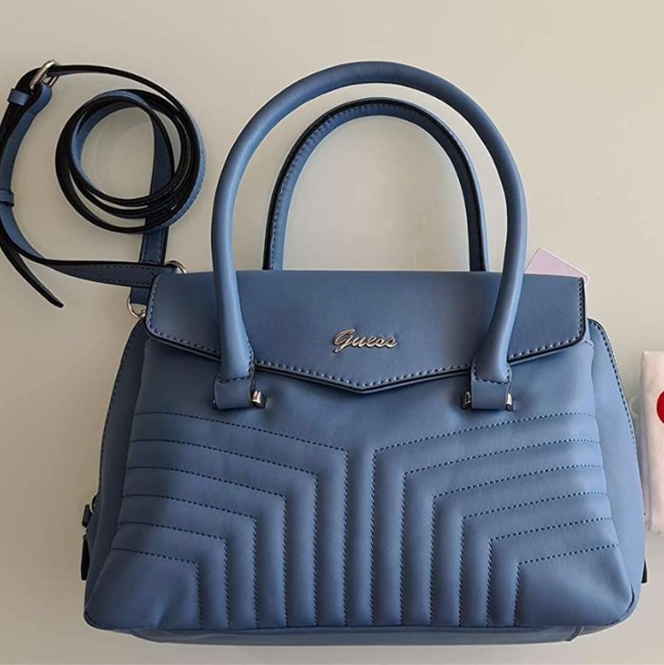 Bolsa Marique, Guess, Feminino, Azul Claro, UN