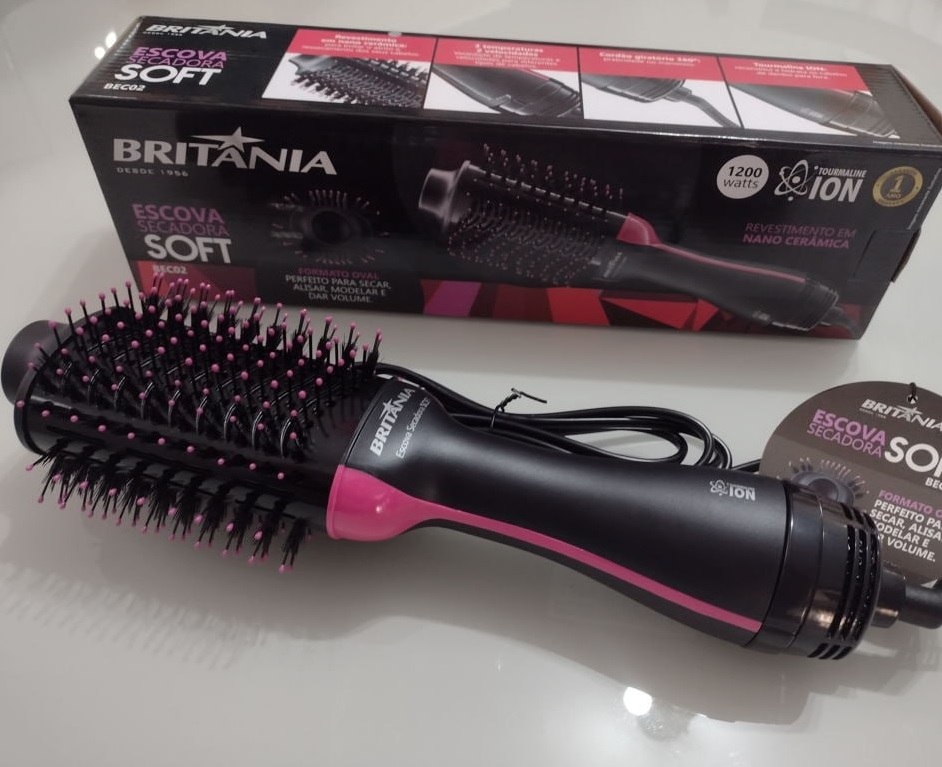 Escova Secadora, Soft Bec02, 1200w, Preto, 220v, Britânia