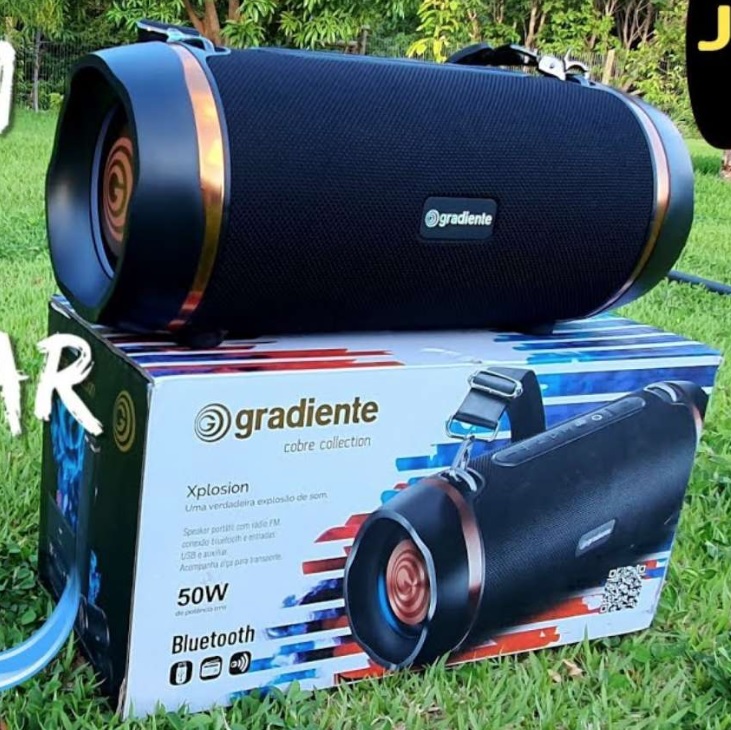 Caixa de Som Portátil Gradiente GSP200 com Bluetooth, Entrada USB e Rádio FM – 50W