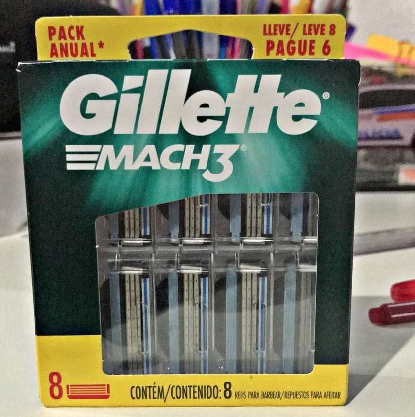 Carga para Aparelho de Barbear Gillette Mach3 – Leve 8 Pague 6