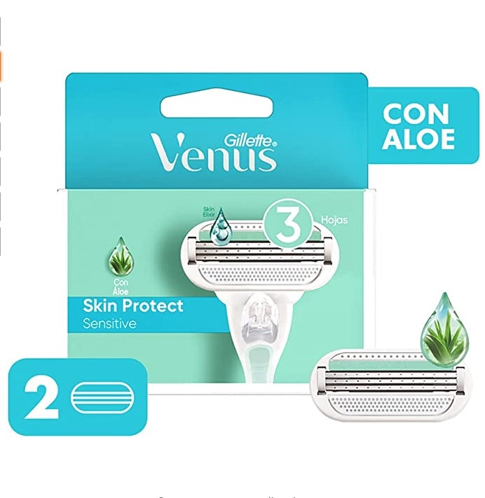 Carga para Aparelho de Depilar Gillette Venus Sensitive 2 unidades