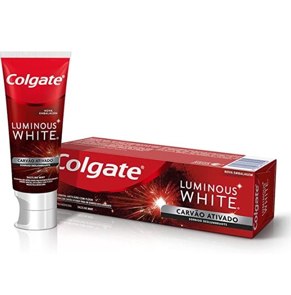 Creme Dental Colgate Luminous White Carvão Ativado 70G, Colgate, 70g