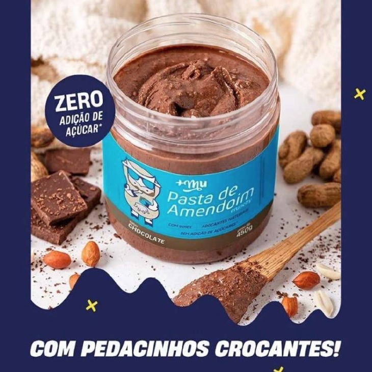 Mais Mu – Creme de Amendoim C/ Whey – 450g – Chocolate