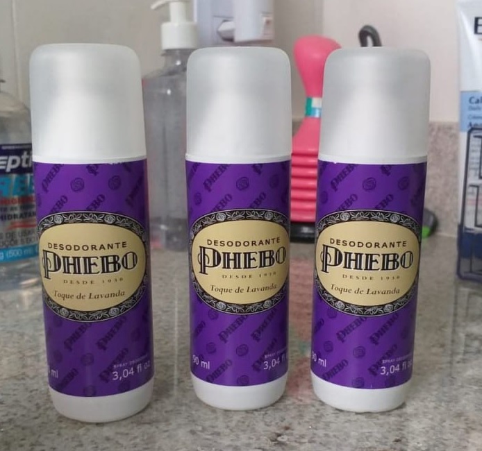Desodorante Spray Toque de Lavanda, PHEBO, Lilás, 90ml