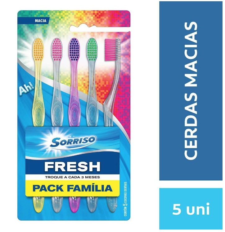 Escova de Dente Sorriso Fresh 5 unid