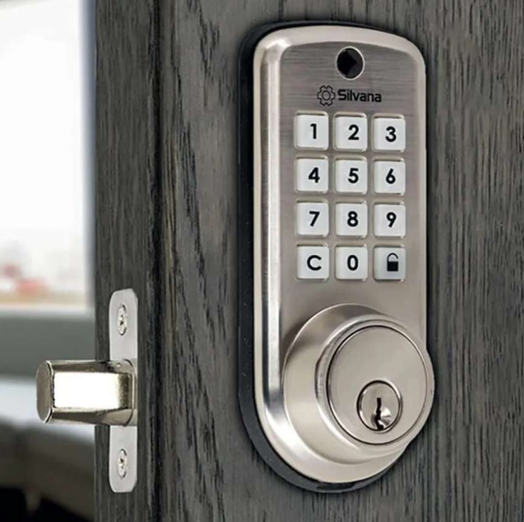 Fechadura Digital Silvana SDD115 Niquelada com Teclado Iluminado