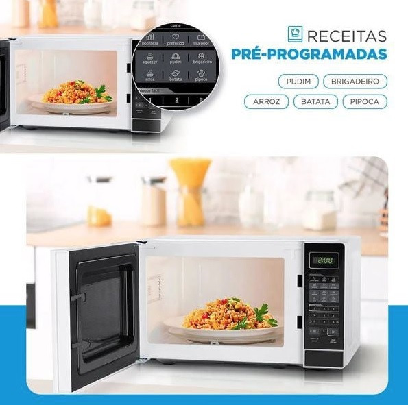 Forno Micro-ondas 20L Preto Midea 127V MRAS21