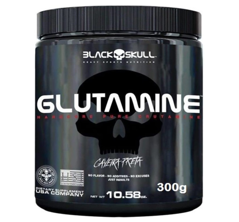 Glutamine – 300G sem Sabor – Black Skull, Black Skull