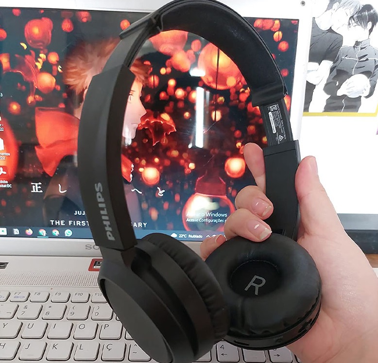 Headphone Philips bluetooth on-ear com microfone TAH4205BK/00