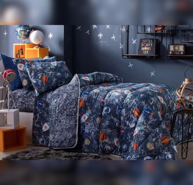 Jogo de Cama Infantil Solteiro Realce Calandrado – Happy Day Apollo Colorido 3 Peças