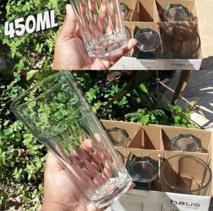 Jogo de Copos de Vidro 450ml 6 Peças Haus – Pavillion