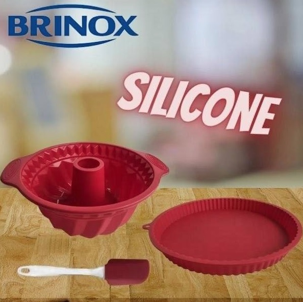 Jogo de Formas de Silicone Brinox Glacê 3 Peças