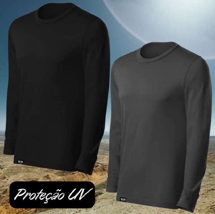KIT 2 Camisetas UV Protection Masculina UV50+ Tecido Ice Dry Fit Secagem Rápida