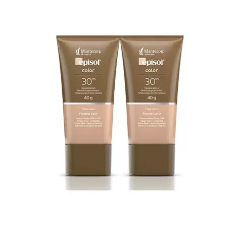 Kit 2 Protetor solar Episol Color Pele Clara Fps 30 – Mantecorp Skincare
