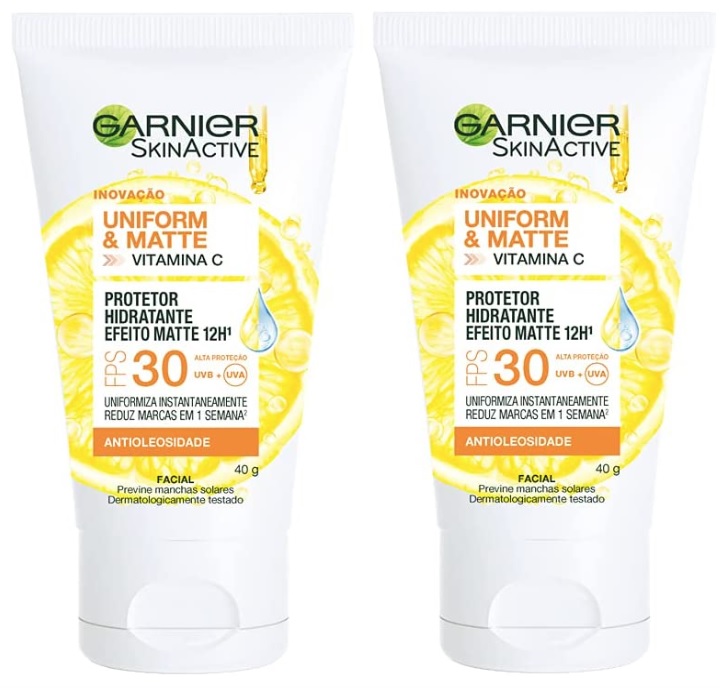 Kit Protetor Hidratante Facial Garnier U&M Vitamina C FPS30 40g