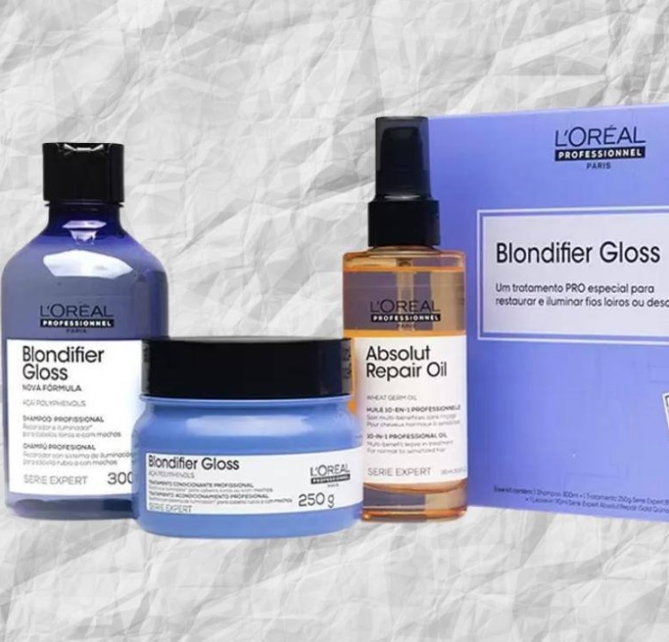 LOréal Professionnel Blondifier Trio Kit – Shampoo + Máscara + Óleo