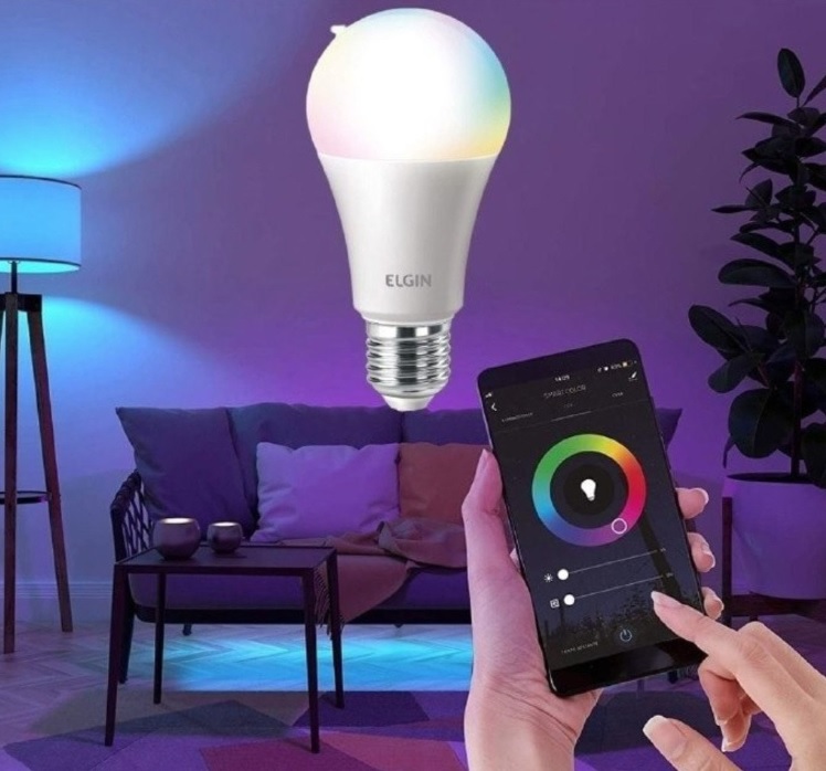 Lâmpada Inteligente Smart Color 10W Elgin RGB Wifi