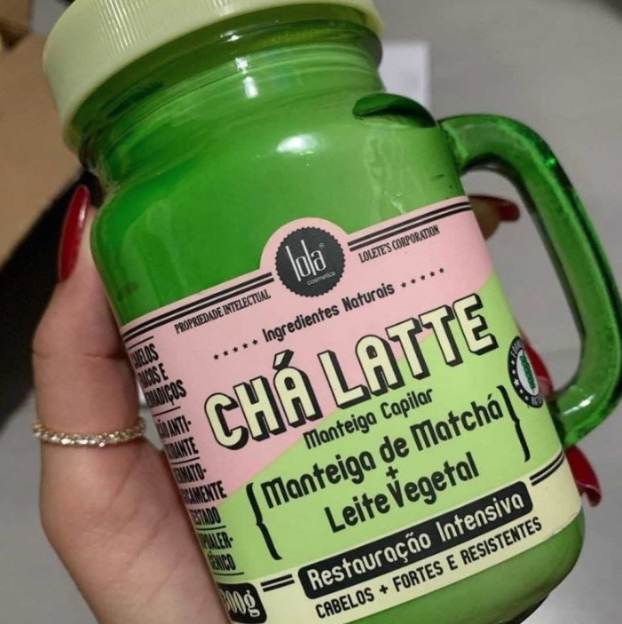 Lola Cosmetics Chá Latte Manteiga de Matchá + Leite Vegetal – Máscara Capilar 300g