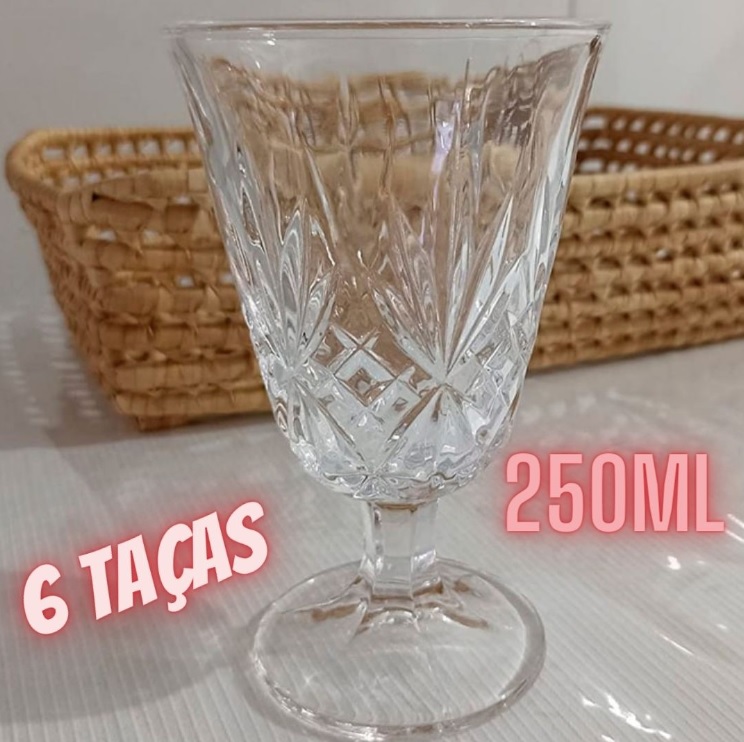 Lyor CJ 6 TAÇAS P/ÁGUA DE VIDRO DUBLIN 250ml