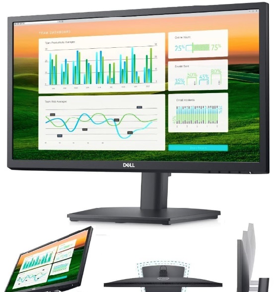 Monitor Dell de 21.5” E2222HS, Preto