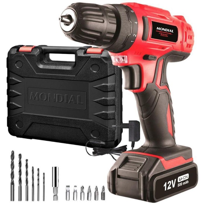 Parafusadeira Furadeira 3/8 12V Bivolt Mondial