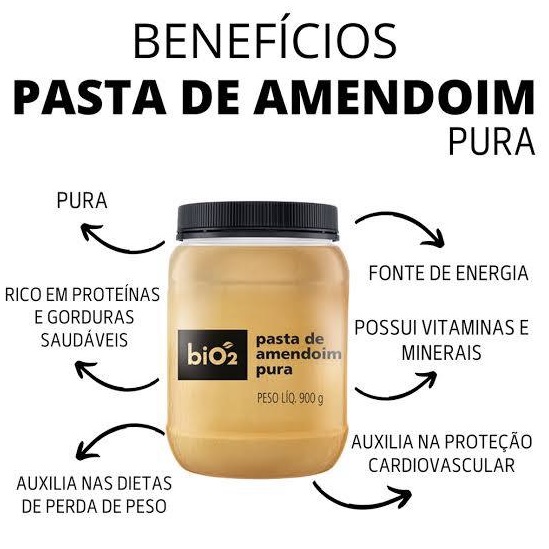 Pasta de Amendoim Pura 900g