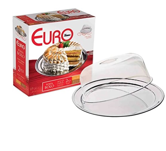 Porta Bolo 2 Peças, Euro, IN7198, Inox