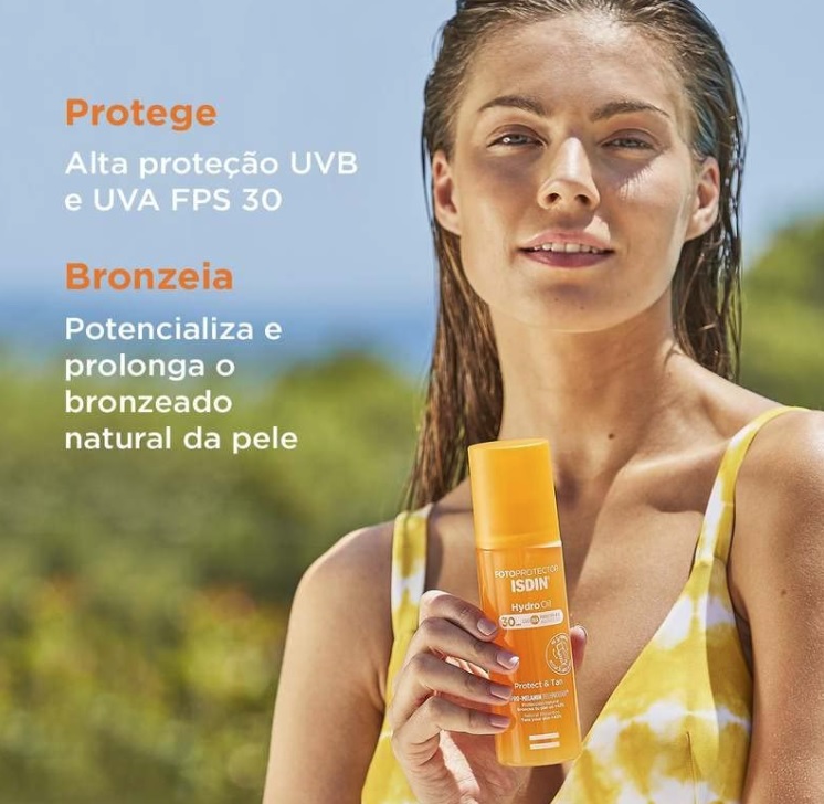 Protetor Solar Corporal e Bronzeador ISDIN HydroOil FPS 30 – 200ml